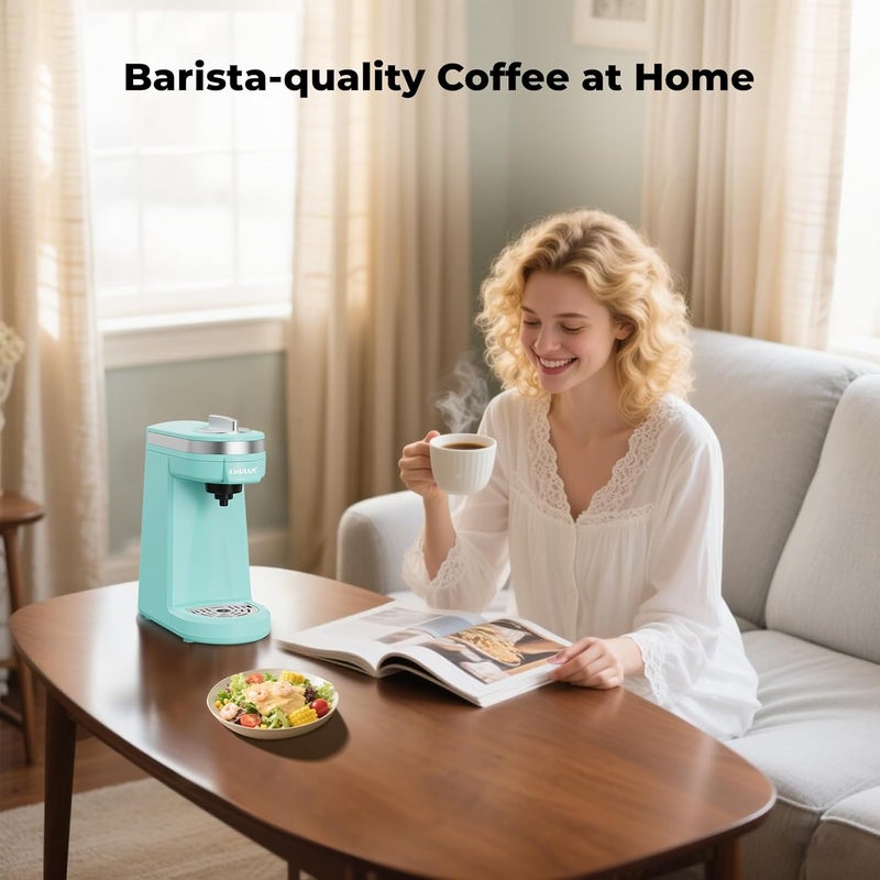CHULUX Mini Coffee Maker for K Capsule, Single Serve Coffee Maker for One Cup Americano, Lightweight Pod Coffee Machine, Aqua - Image 5